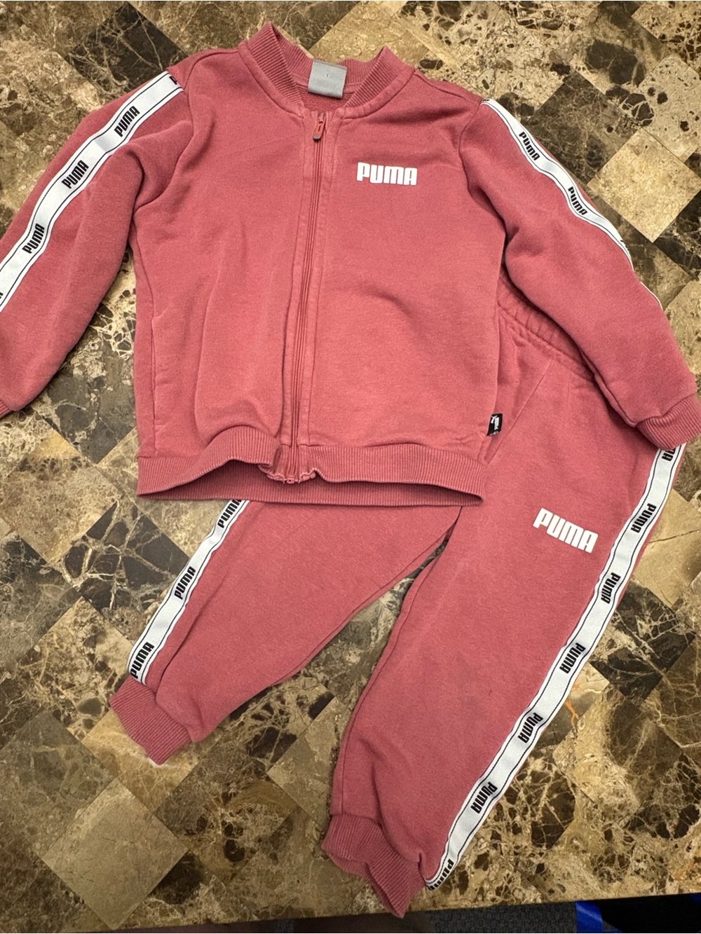 Puma Kids Dusty Rose Track Jacket & Joggers Set 2 years